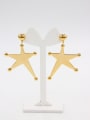 thumb Star Hoop drop Earring with Gold Plated 0