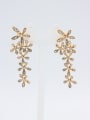 thumb Statement style with Gold Plated Rhinestone Drop drop Earring 0