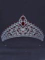 thumb The new Platinum Plated Zircon Wedding Crown with Red 0