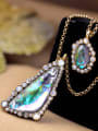 thumb Irregular Artificial Stones Double Layer Alloy Necklace 2