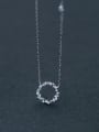 thumb S925 Silver White Gold Plated Sweet Shining Necklace 2