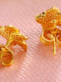 thumb Copper Alloy 24K Gold Plated Classical Flower Wedding stud Earring 1