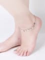 thumb Copper Alloy White Gold Plated Love Bell Women Anklet 1