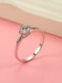thumb Copper Alloy White Gold Plated Simple Zircon Women Engagement Ring 0