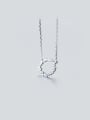 thumb S925 Silver White Gold Plated Sweet Shining Necklace 0