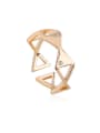 thumb Luxury Geometric Shaped Adjustable Copper Ring 0