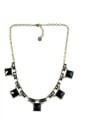 thumb Square Stones Alloy Sweater Necklace 0