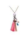 thumb Alloy Fashion Artificial Stones Tassel Necklace 0