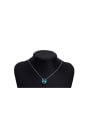 thumb Copper 24K White Gold Plated Simple Fashion Crystal Necklace 1