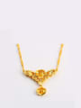 thumb Copper 24K Gold Plated Classical Flower Necklace 0