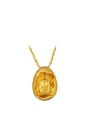 thumb Copper Alloy 24K Gold Plated Chicken Creative Necklace 0