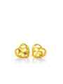 thumb Copper Alloy 24K Gold Plated Simple Wedding stud Earring 0
