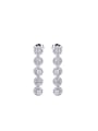 thumb Copper 24K White Gold Plated Simple Three Pieces Zircon Jewelry Set 2