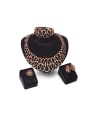 thumb Alloy Imitation-gold Plated Fashion Hollow Irregular shape Four Pieces Jewelry Set 0