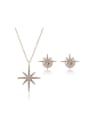 thumb Alloy Imitation-gold Plated Fashion Rhinestones Star-shaped Two Pieces Jewelry Set 0