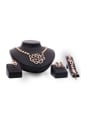 thumb Alloy Imitation-gold Plated Fashion Artificial Crystal Water Drop shaped Four Pieces Jewelry Set 0