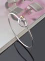 thumb Simple Knot Silver Plated Copper Bangle 1