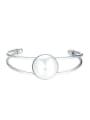 thumb Exquisite Double Layer Artificial Pearl Open Design Bangle 0