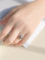thumb Personality Black Star Shaped Zircon S925 Silver Ring 1