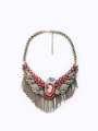 thumb Retro Exaggerate Bird Tassel Alloy Necklace 0