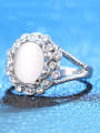 thumb Retro style Opal stone Rhinestones Flowery Alloy Ring 2