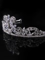 thumb Butterfly Crown-shape Zircons White Gold Plated Hair Accessories 1
