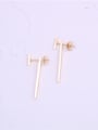 thumb Titanium With Gold Plated Punk Fringe Drop Earrings 2