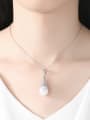 thumb Copper With White Gold Plated Delicate Water Drop Necklaces 1