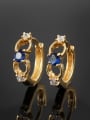 thumb Personality 18K Gold Plated Geometric Clip Earrings 1