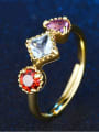 thumb Colorful Topaz S925 Silver Opening Ring 1