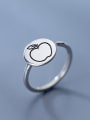 thumb 925 Sterling Silver With Antique Silver Plated Personality Apple Free Size Rings 1