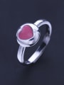 thumb Personalized Enamel Heart 925 Silver Opening Ring 3