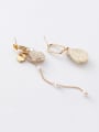 thumb Alloy With Imitation Gold Plated Trendy Water Drop  Asymmetry Tassel Earrings 2
