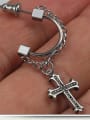 thumb Stainless Steel With Silver Plated Trendy Cross Clip On Earrings 1