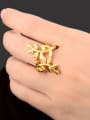 thumb High Quality Gold Plated Leaf Shaped Copper Ring 1