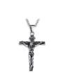 thumb Personalized Jesus Cross Titanium Necklace 0
