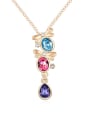 thumb Fashion Oval Colorful austrian Crystals Alloy Necklace 1