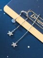 thumb 925 Sterling Silver With Cubic Zirconia  Fashion Star Threader Earrings 3