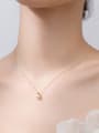 thumb 925 Sterling Silver With Artificial Pearl  Simplistic Geometric Necklaces 1