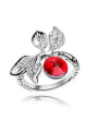 thumb Personalized Leaves Cubic austrian Crystal Alloy Ring 3