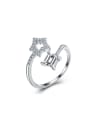 thumb Elegant Wedding Accessories Silver Opening Ring 0