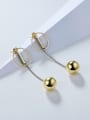 thumb Women All-match Double Color Beads Stud Earrings 1