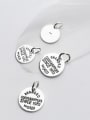 thumb 925 Sterling Silver With Silver Plated Personality Round Charms 3
