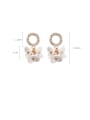 thumb Alloy With Rose Gold Plated Cute  Shell Flower Stud Earrings 2