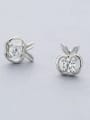 thumb Elegant Apple Shaped Zircon stud Earring 0