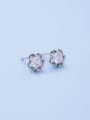 thumb Beautiful Flower Zircon Stud Earrings 1