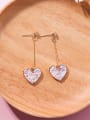 thumb Alloy With 18k Gold Plated Romantic Heart Drop Earrings 2