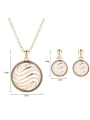 thumb Alloy Imitation-gold Plated Fashion Round-shaped Hollow Two Pieces Jewelry Set 3