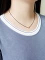 thumb Simple Gold Plated Bead Gun Color Plated Necklace 1