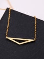 thumb Women Wooden Triangle Shaped Necklace 3